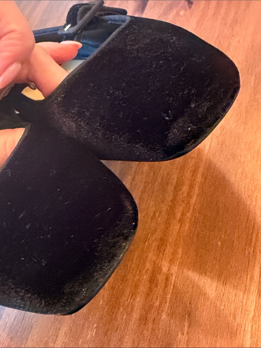 J. Crew Black Velvet Mary Jane Flats with Buckle 9 - Picture 5 of 7